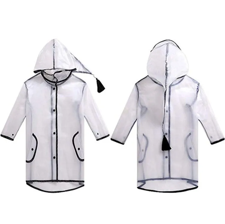 kid new cute raincoat clear eco-friendly rain coat jacket for