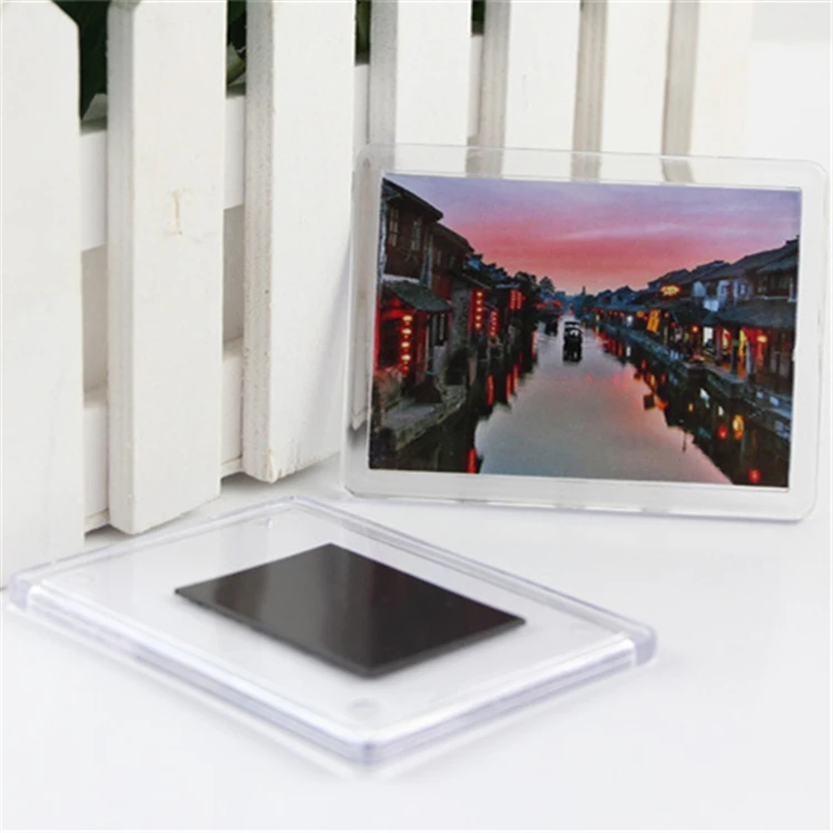 Transparent Blank Acrylic Frame Fridge Magnet Size 3''x2''
