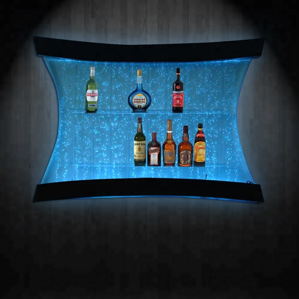Remote Control Light Color Changing Water Bubble Wall Mounted bar Cabinets