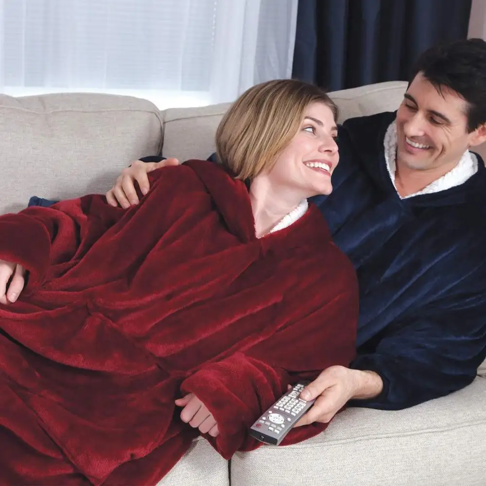 Lazy Huggle Hoodie Ultra Plush Blanket Hoodie Head Tv Blanket One Size Fit Men Women For Winter Home As Seen On Tv Buy Lazy Huggle Hoodie