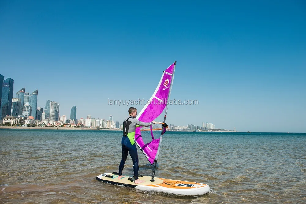 surfboard with a sail