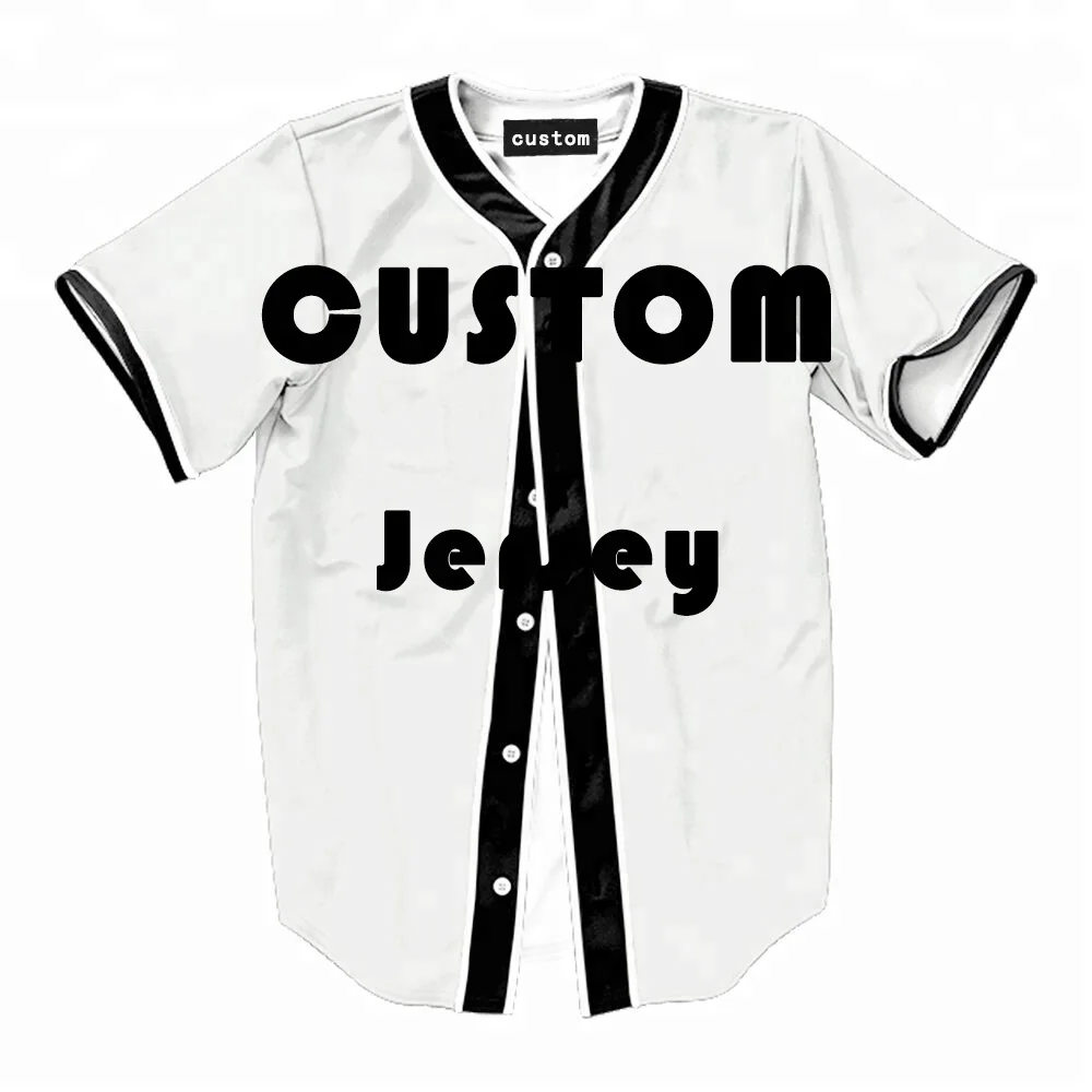 blank baseball jerseys for printing