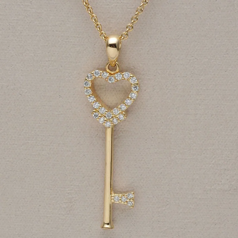 Pave Key Necklace