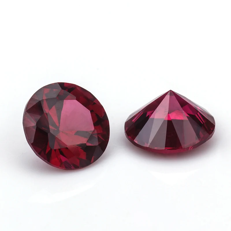 AAA Starsgem 8# Ruby Synthetic Round Shape Corundum 4.0mm Loose Gemstone
