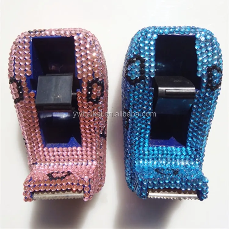 Office Stationery Bling Bling Tape Dispenser Plastic Tape Dispenser