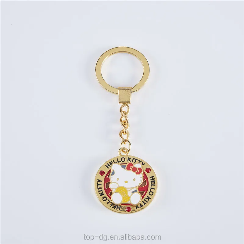 Environmental Nickel Plated Custom Hello Kitty Keychain