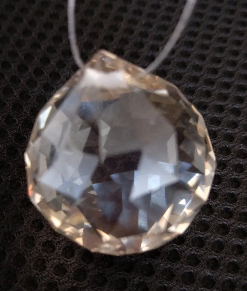 15 мм Золотой персиковый стеклянный твердый шар Хрустальная Призма висячий подвесной кулон