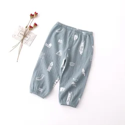 Штанишки для малышей 2019 новорожденных новые летние сетчатые москитная сетка для маленьких мальчиков 1-3 От 0 до 3 лет штаны-шаровары 100% хлопок тонкие шорты для девочек брюк