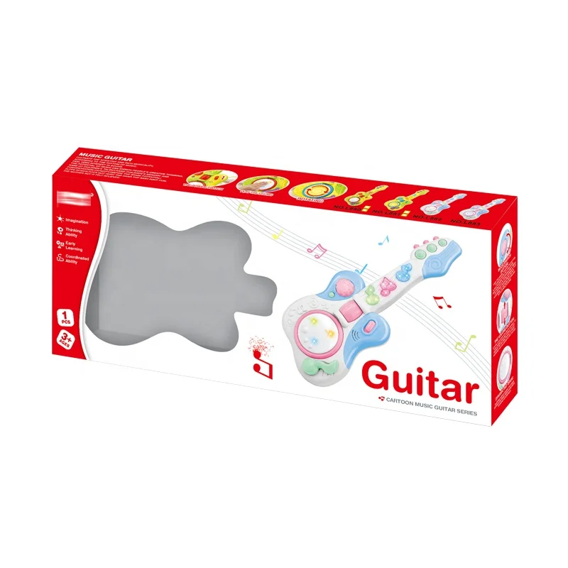 Обучающие Мультяшные музыкальные инструменты, электрогитара для детей
