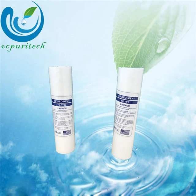 Sediment Water Filter 10 Inch Water Treatment Equipment Primary Filter Cartridges Melt Blown PP