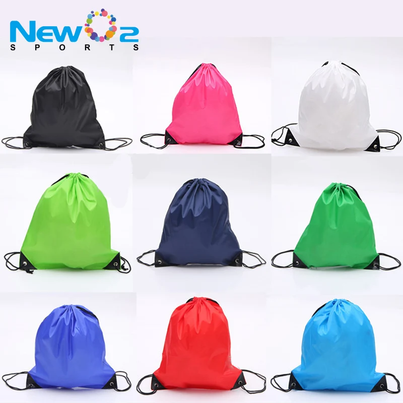 Promotional Custom Logo 210D Nylon Drawstring Bag