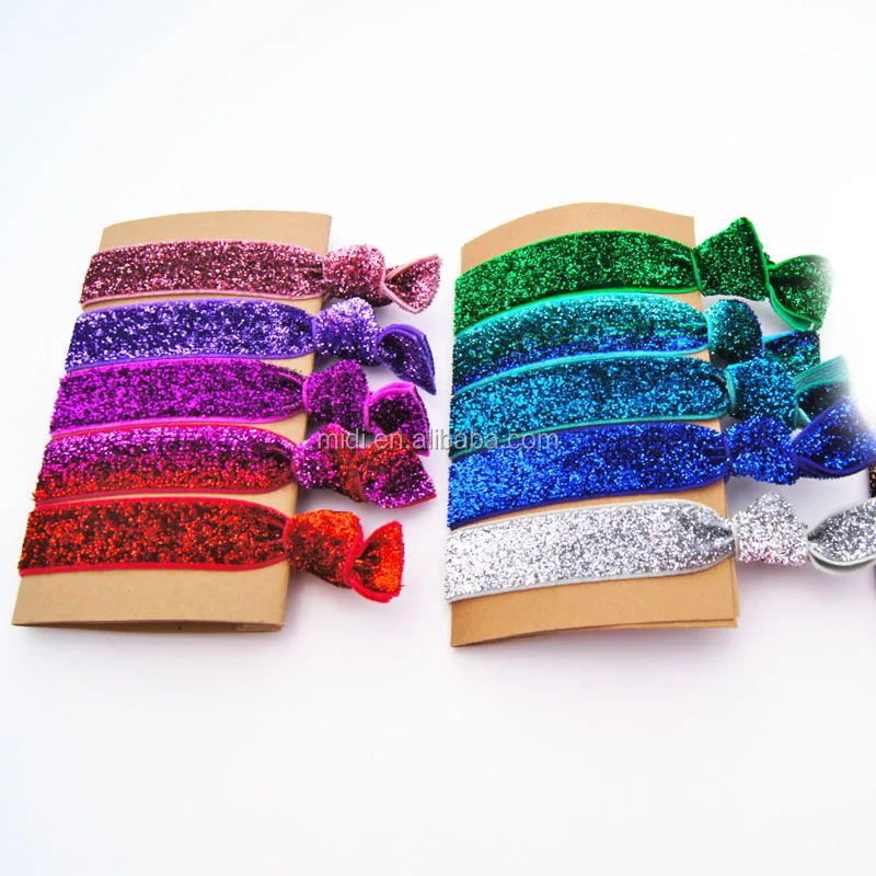 Fashionable golden satin hair band silk elastic large hair Scrunchies women hair accessories