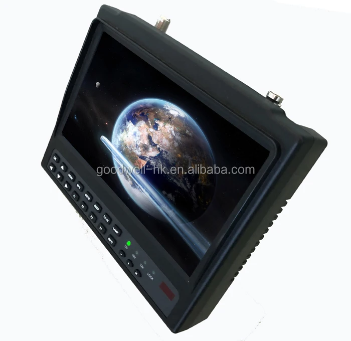 Support AHD CCTV Camera 7" DVB-S Digital Satellite Finder Meter With AV/HDMI Input ,1024x 600