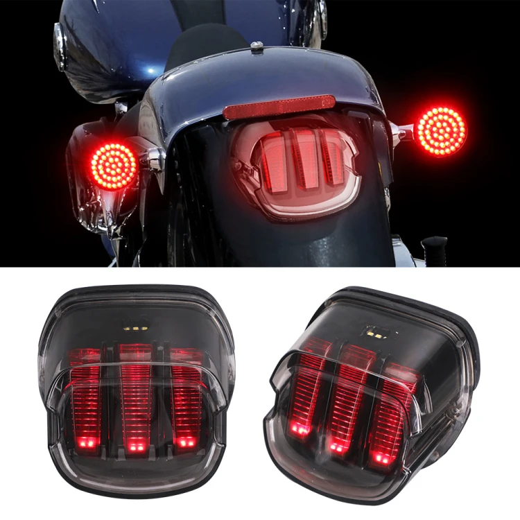 Feu arrière de moto avec support,12V 20LED Moto frein queue