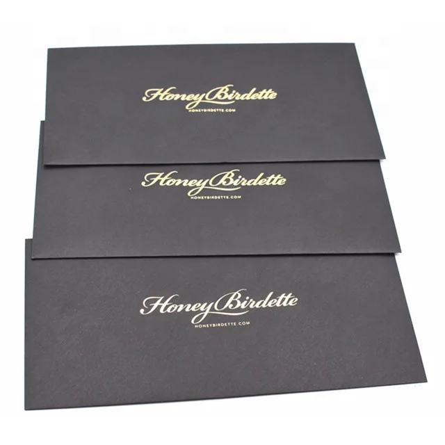 Набор карт с тиснением из золотой фольги/Подарочная карточка конвертом черная бумага золотым логотипом и карточкой