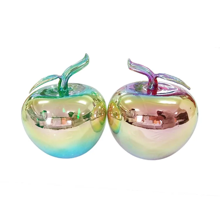 new products Iridescence Glass Apple home decoration