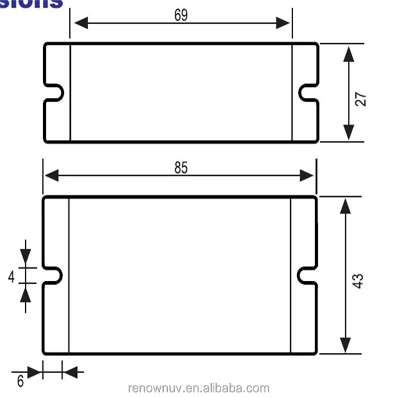
 Источник питания постоянного тока 4 ~ 18 Вт 12 В для лампы TUV11W  