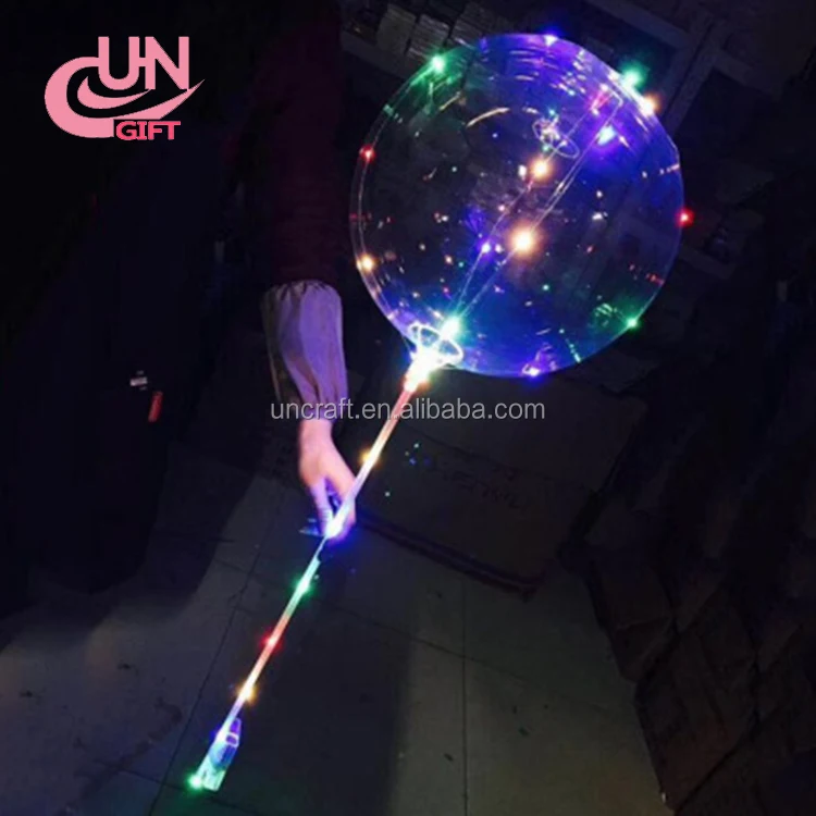 LED Bobo Air Balloon LED Transparent Bobo Balloon Light Flash Light Music Christmas Balloon