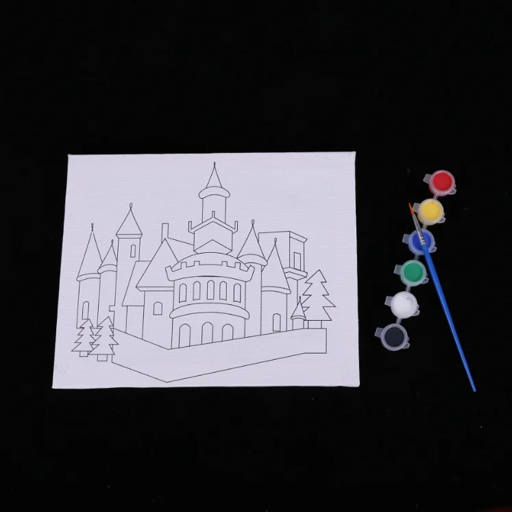 Бренд BOMEIJIA 8 цветов 20*25 см китайский профессиональный поставщик набор для рисования на холсте детей оригинальный дизайн творчества