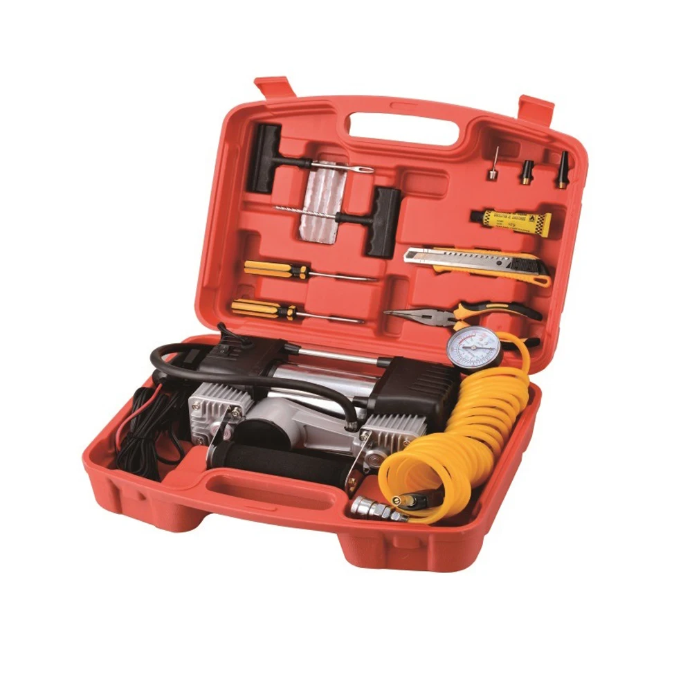 
 Автомобильный воздушный компрессор постоянного тока 12 В с ящиком для инструментов  