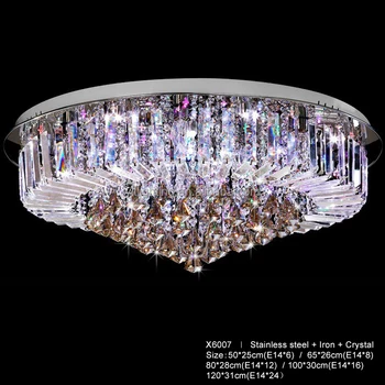 Luxury Elegant Crystal Crystal Chandelier for Dining Room Suspension Lamp with Remote Control Crystal Ceiling Lamp for Hotel