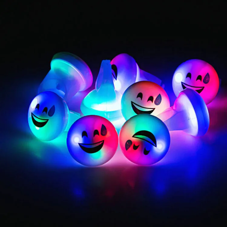 Смешанная упаковка детские игрушки для пальцев со смешным лицом светодиодное мигающее детское желейное