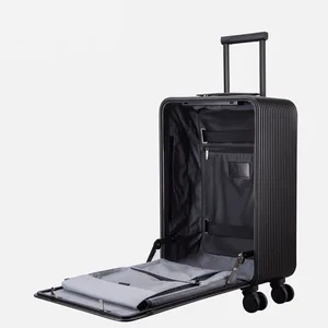 Wholesale Hard Side Travelling Check in Trolley Luggage Aluminum Metal Suitcase