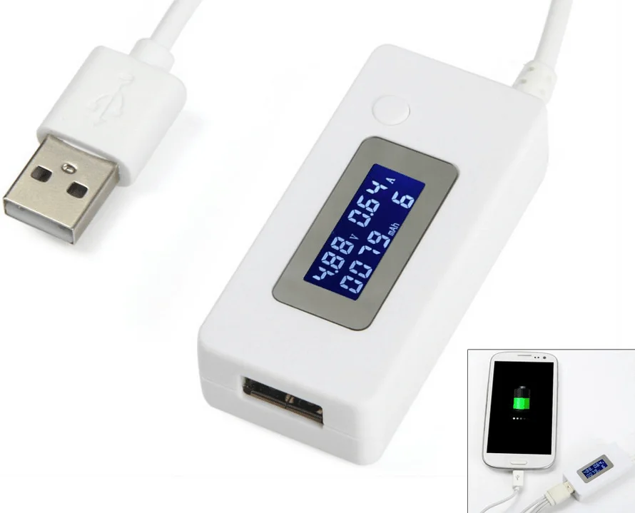 LCD USB Charger Capacity Current Voltage Tester Meter For Phone Power Bank 
