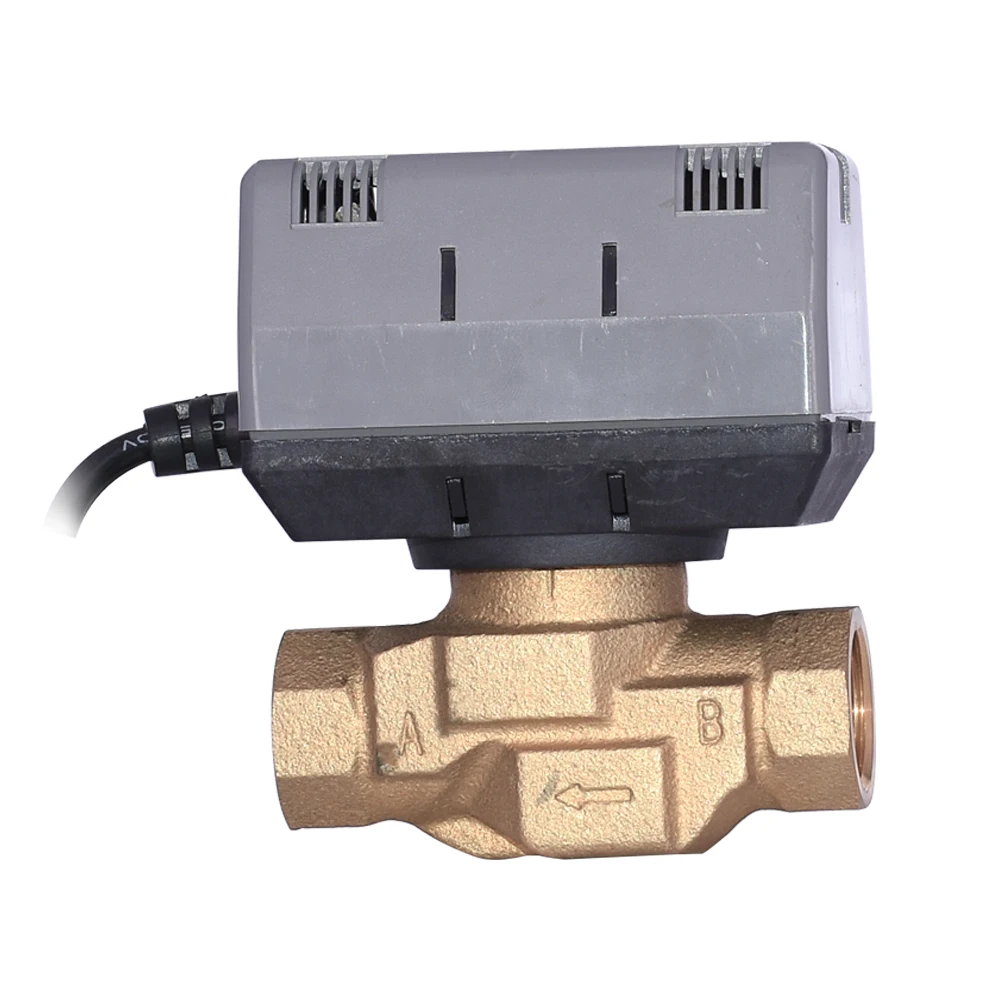 3 Wire 3 Way Motorized Valve for Fan Coil Units HVAC System