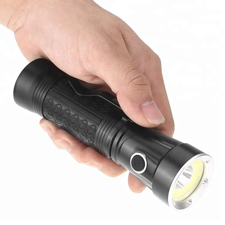 90 Degree Foldable Flashlight Portable Handheld Cob Red Led Torch Light With Magnetic Base