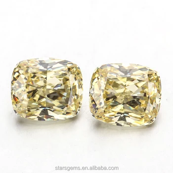 6x8mm elongated cushion AAAAA finest quality canary colorful brilliant cut cubic zirconia