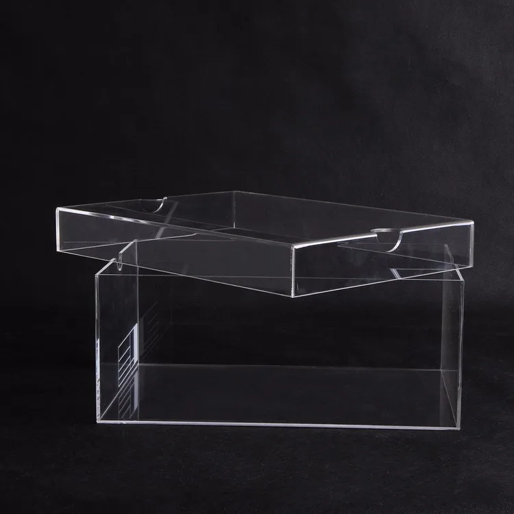Factory Supply Customized Clear Perspex Sneaker case Acrylic Shoe Box