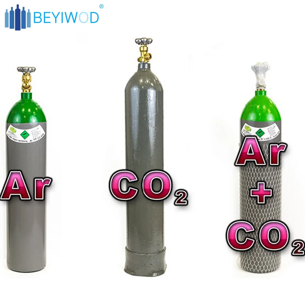 Высокая чистота 99.999% аргоновый газ хорошая цена аргоновый стальной цилиндр аргоновый алюминиевый цилиндр
