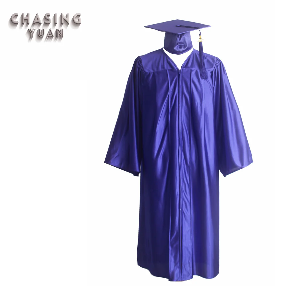 High School University Robe Graduation Gown Cap Shiny Buy University ...
