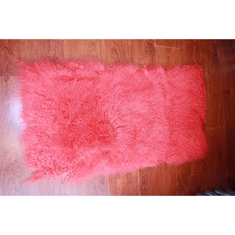 Хорошее качество, хорошо продаваемая многоцветная монгольская тарелка из натурального меха ягненка