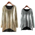 Stylish Loose Style O Neck Long Sleeve Coating Knitted Pullover Sweater Women 2016 New Arrival Knitting