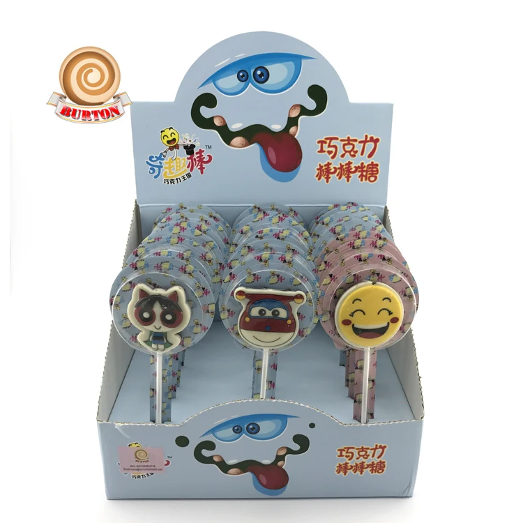 Лидер продаж новый шоколадный молочный мультяшный леденец для