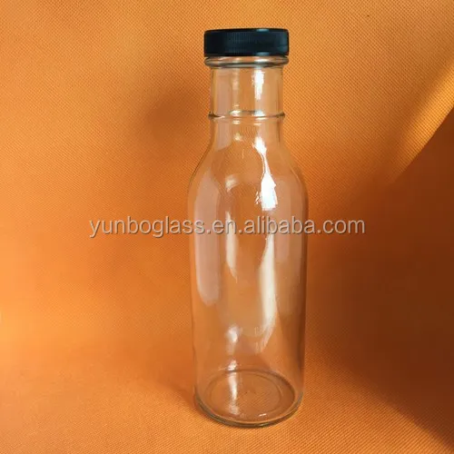 12 oz Clear Glass Ring Neck Sauce Bottles w/ 38-400 (12/Case) – National  Bottles