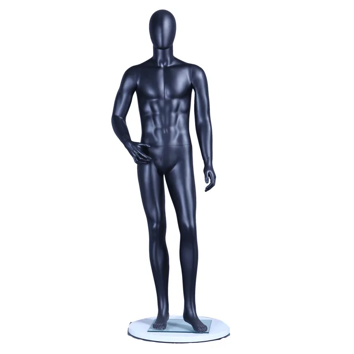 黑色玻璃纤维摘要无头逼真裸体模型肌肉模特男性显示 - buy male mode