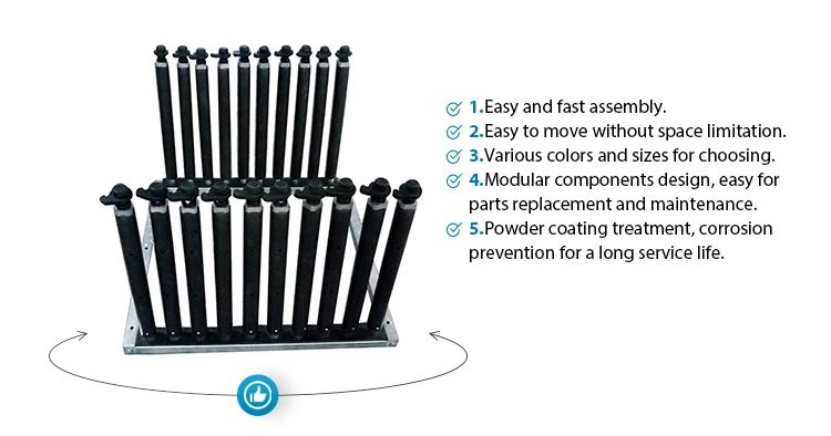 Heavy Duty Floor Standing Windscreen Racks - Secure Storage
