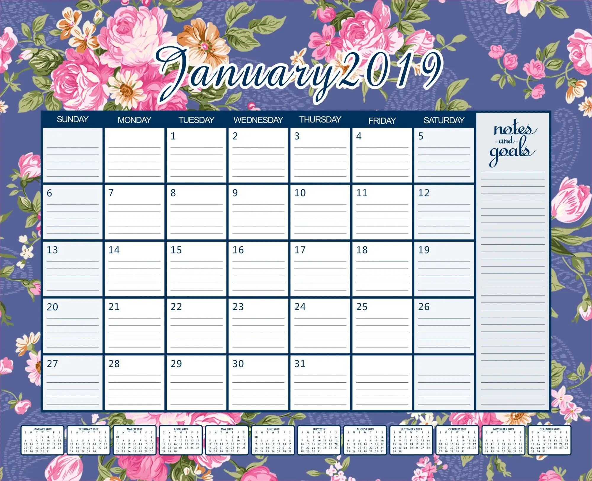 
 Лидер продаж на заказ Amazon, 2019 г., отрывной календарь, блокнот, печать, офисный стол, Настенный Органайзер  