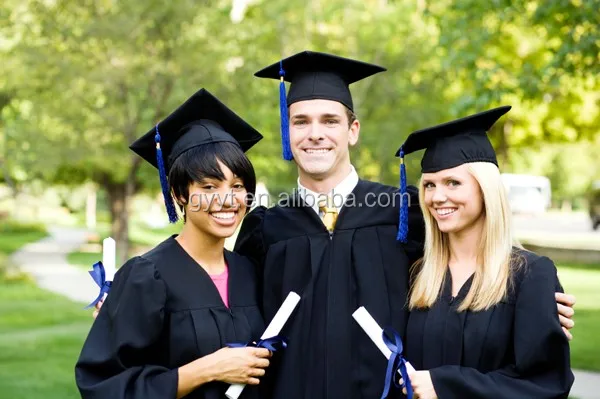 Black Bachelor of Clothes Academic Gown Graduation Dress Graduated Academic  Dress