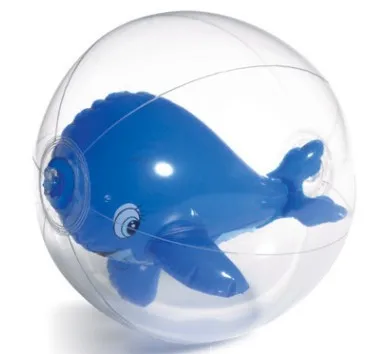 Factory New Design Custom PVC Inflatable 3D Beach Ball with Fish Inside