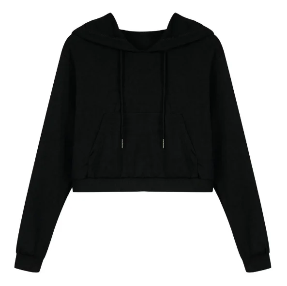 blank crop hoodie