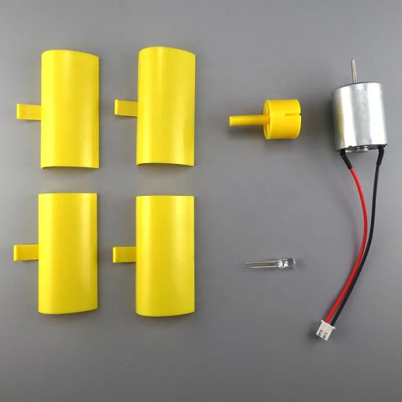 Hot Selling Color LED Micro Electric Generator Diy Wind Turbine Toy