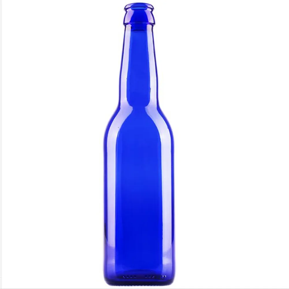 330ml Crown Cap Cobalt Cobalt Blue Beer Glass Bottle