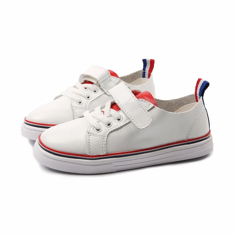 Дети Кожаные Белые туфли, Новые Поступления Low Cut Малыш Школа Спорт Повседневная Обувь Для Детей