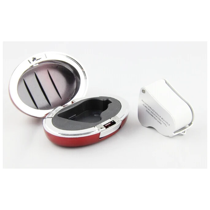 9889 2 en 1 joyería rotativo orientable LED 30X 60X Lupa joyero lente