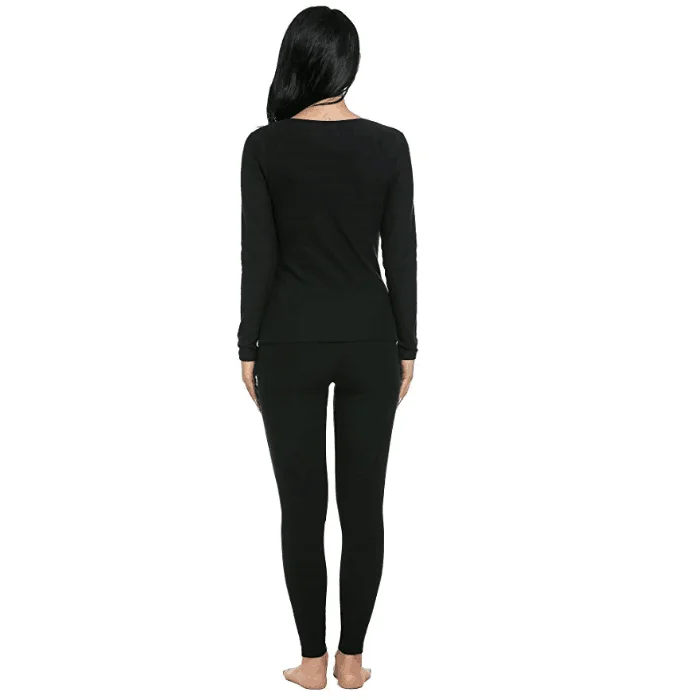 
Женский базовый слой из 100% мериносовой шерсти с круглым вырезом 