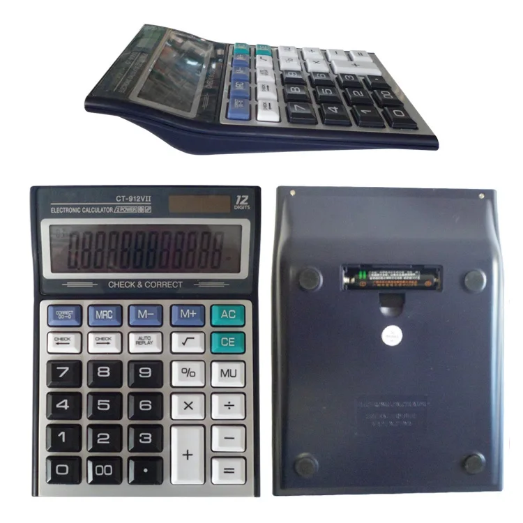 CT-912VII Check & Correct Function Giant Calculator Premium Desktop Model
